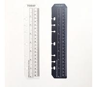 A5 Raccoglitore Cartella Organizzatore Slide-in Plastica Segnalibro Divisori Righello (Black and Clear Set, A5)