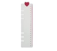 A5 Raccoglitore Cartella Organizzatore Slide-in Plastica Segnalibro Divisori Righello (Love Metric, A5)