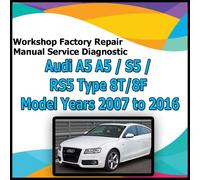 A5 S5 RS5 Tipo 8T 8F Officina Riparazione in fabbrica Servizio manuale Collegamento diagnostico automobilistico Strumento di riparazione auto per veicoli