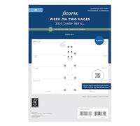 A5 Settimana su due pagine Carta riciclata inglese 2025