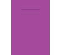 A5 Top Half Plain Bottom Half 15mm Exercise Book: 100 Pages School Project Book - Half Lined Half Blank A5 15mm Wide Line Ruled Exercise Books for ... Write Notebook - 90 gsm Paper - Purple Cover