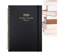 A5 Weekly Planner, 365-Day Inglese Schedule Notebook With Strappy Binding, Circular Loose-Leaf Calendar Diary, Schedule Planning Manual For Work Study Life, 1 Notebook