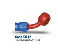 A5032 RACCORDO 45° BLU ROSSO Ø 10,1 TUBAZIONE FRENO MOTO LEGA LEGGERA