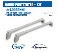 A5500+24 BARRE PORTATUTTO GEV + KIT per AUDI CITROEN FIAT FORD VW SEAT RENAULT