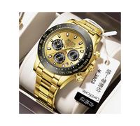 (A59 white surface silver steel belt) Moldoa Mens Watch Daytona Automatic Skeleton Mechanical Wristwatch Luminous Waterproof Sport Watch