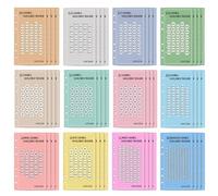 A6 100 buste risparmio sfide, libro delle sfide - 48 pezzi per raccoglitori a 6 anelli, fogli di registrazione di cassa per uso domestico