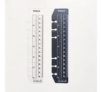 A6 6 fori Raccoglitore Cartella Organizzatore Slide-in Plastica Segnalibro Divisori Righello (Black and Clear set1, A6)