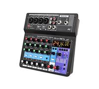 A6 6CH Protable Mini Mixer Audio Console con Scheda Audio Registrazione USB Canto Webcast Mixer Partito