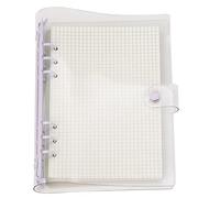 A6 A5 6-fori colorato PVC copertina rotonda anello View raccoglitore con chiusura a bottone a pressione cartella file (Orchid Bouquet, A5 mini set)