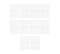 A6 Binder Inserti - 10 pezzi A6 Binder Clear Refill Card Sleeves | 10,6 x 16,5 cm Optimized Loading Protectors For Cash Organizer Business Card Tracker Adesivi Trading Students Teachers Writers