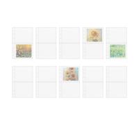 A6 Binder Inserts - PP 10.6x16.5cm | Sticker Organizer Pages | Binder Insert Sheet | Top Loading Protectors For Cash Cards Stickers And Trading, Refill Paper Budget Planner Accessories Money Organizer