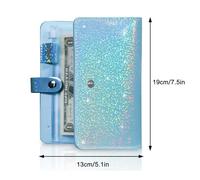 A6 Budget Binder With Zipper Envelopes | Cash Organizer Planner Wallet With 12 Refillable Pockets | Budgett Binderr | Soft PVC Cover 6 Ring Binder | Cash Stuffing Envelope System | Money Wallett | Sav