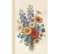 A6 Floral Notebook: 4x6 Pocket Journal with Numbered Plain Pages - Softcover Wildflower Bouquet Design with 80gsm White Paper for Bulleting, Ideas, and Sketches