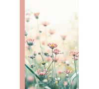 A6 Floral Notebook: Compact 4x6 Small Journal with 120 Lined Pages: Portable White Paper Diary with Glossy Softcover for Daily Notes, Pocket Writing, and Bullet Journaling