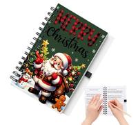 A6 Mini Christmas Notebook, 50 Pages Lined Pad with Pen Holder Loop | Holiday Stationery Accent, Simplifies Daily Notes, Encourages Organization, Lightweight Carry Option, Ideal for Gift Giving