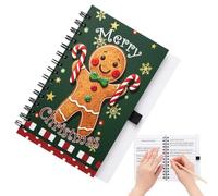 A6 Mini Christmas Notebook, 50 Pages Lined Pad with Pen Holder Loop | Holiday Stationery Accent, Simplifies Daily Notes, Encourages Organization, Lightweight Carry Option, Ideal for Gift Giving