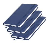 A6 Notebook, 3pcs Journals Notebook Bulk Rivestito Foderato di PaperAge Notebook Tascabile Tascabile Cover di Pelle Soft Phere Boxbook per la Scrittura del Business degli Uffici (BLUE)