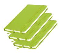 A6 Notebook, 3pcs Journals Notebook Bulk Rivestito Foderato di PaperAge Notebook Tascabile Tascabile Cover di Pelle Soft Phere Boxbook per la Scrittura del Business degli Uffici (BLUE) (GREEN)