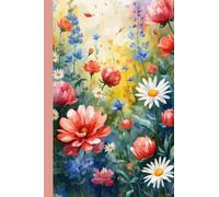 A6 Notebook Floral: Pocket Size 4x6 inches, Lay Flat Unlined Sketchbook, Lightweight 80gsm Blank Paper for Drawing & Daily Notes