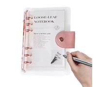 A6 Planner Binder - 5.12x7.48 inches Transparent 6 Ring Notebook for Task Planning, Health Tracking with Refillable Design, Study Journal for Travel Reading Cleaning Workout Home, Clear PVC