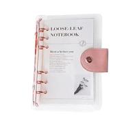 A6 Planner Binder - Transparent 6-Ring Organizer for Daily Planning, Task Habit Tracking with Refillable Notebook, Portable Planner for Health, Travel, Study, Workout, Reading, Cleaning