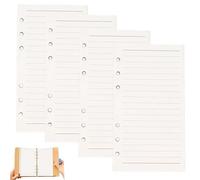 A6 Retail Paper, 4 fogli da 45 fogli A6 Binder Paper, 6 fori foderati, inserti per pianificatore di scrittura liscio per il diario del diario del progetti fai -da -te