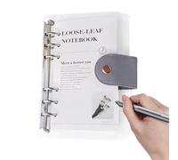 A6 Ring Binder - 4.1inch Transparent 6-Ring Planner Organizer for Easy Paper Storage, Lightweight with Secure Closure, Multi-Function Binder for Study, Office, Vacation, Workout, Party, Home, Health