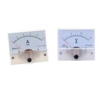 A63K-85C1 DC 0-10A Misuratore amperometro analogico rettangolare da pannello con quadrante di regolazione fine 85C1 Misuratore voltmetro analogico da pannello DC 0-15V