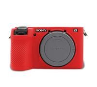 A6700 Custodia Easy Hood in silicone per fotocamera Sony Alpha 6700 DSLR Custodia morbida antigraffio Slim Fit Body Skin Protector Rosso