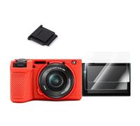 A6700 - Custodia protettiva in silicone per Sony Alpha 6700, con pellicola protettiva per schermo LCD Sony A6700, confezione da 2 pezzi
