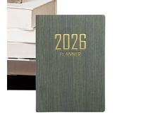 A7 2026 Daily Planner - 365 Days Small English Diary for Efficient Time Management, Lightweight Travel-Friendly Design with Goal Tracking and Budget Sections, Small Calendar Notebook for Work School