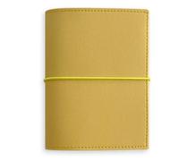 A7 Retro Pu Leather Notebook With 45 Sheets PU Clip-on Loose Leaf Journal Per scrivere e prendere appunti(Yellow)