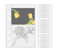 A7 Sheet Protector Refills - 10 Pack 6-Ring Clear Binder Covers for Office and School Use, Transparent Document Storage for Project Managers Educators Teachers Artists Sketchers Administrative Staff