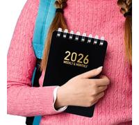 A7 Soft Coil Daily Planner - 2026 Pocket Size Date Workbook, Durable Sketching Planning Journaling Notebook, Lightweight Work Meetings Research Pad, Portable Notebook Everyday Use | Students Prof