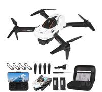 A88 Mini Drone per Bambini con Telecamera 1080P HD FPV con Mantenimento Dell'altitudine, Droni Quadricottero RC con Luci LED e 2 Batterie, Giocattolo Regalo per Ragazzi e Ragazze (Weiß)