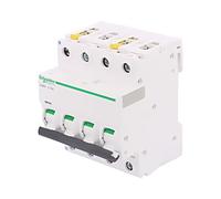 A9F04710 Interruttore sovracorrente 400VAC lNomin: 10A Pole: 3+N DIN Caratter...