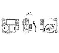 AA 59 000P MAHLE Regolatore, Valvola miscelazione per FORD