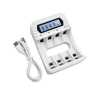 AA e 4 batterie ricaricabili 3A indipendenti ad alta capacità che caricano DC12V 800mA 1.2V NiMH con bassa scarica di sé