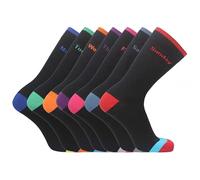 AA ESSENTIALS®, calzini da uomo in cotone con tacco e punta di sette giorni della settimana, confezione da 7 pezzi, Colori ibridi (7 paia)