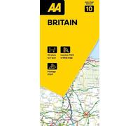 AA Road Map Britain 10. Folded Map (3 miles to 1 inch / 1:200000)