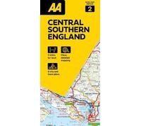 AA Road Map Central Southern England 2. Folded Map (3 miles to 1 inch / 1:200000): 02