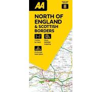 AA Road Map North England & Scottish Borders 8. Folded Map (3 miles to 1 inch / 1:200000): 08