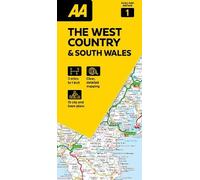 AA Road Map West Country & Wales 1. Folded Map (3 miles to 1 inch / 1:200000): 01