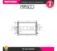 AA090R000 Radiatore, Raffreddamento motore Alfa Romeo A159-Brera (MARCA PRASCO)