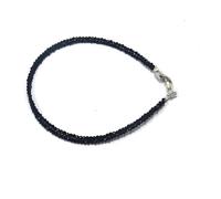 AAA Black Spinel Gemstone 2,5 mm Rondelle Jewelry Beads Bracciale 2 Line 7"