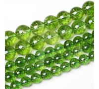 AAAAA - Perline in quarzo naturale con topazi, perline in pietra naturale per la creazione di gioielli fai da te collane e bracciali GN Peridot Crysta 10 mm 36 pezzi