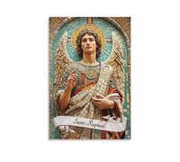 aaaaab 'San Raffaele Arcangelo Decorazioni per soggiorno per pareti per la casa Soggiorno Camera da letto Decorazione Opera d'arte Parete Tela 08x12 pollici (20x30 cm)