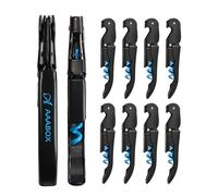 AAABOX 10 pezzi Set Cavatappi Professionale,3 in 1 Cavatappi Vino, Apribottiglie Vino,Cavatappi da Sommelier con Tagliacapsule（Blu+Nero）