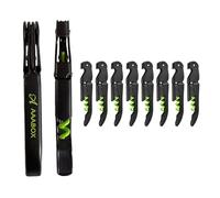 AAABOX 10 pezzi Set Cavatappi Professionale,3 in 1 Cavatappi Vino, Apribottiglie Vino,Cavatappi da Sommelier con Tagliacapsule（Verde+Nero）