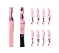 AAABOX 10 pezzi Set Cavatappi Professionale,3 in 1 Cavatappi Vino, Apribottiglie Vino,Cavatappi da Sommelier con Tagliacapsule（Rosa）